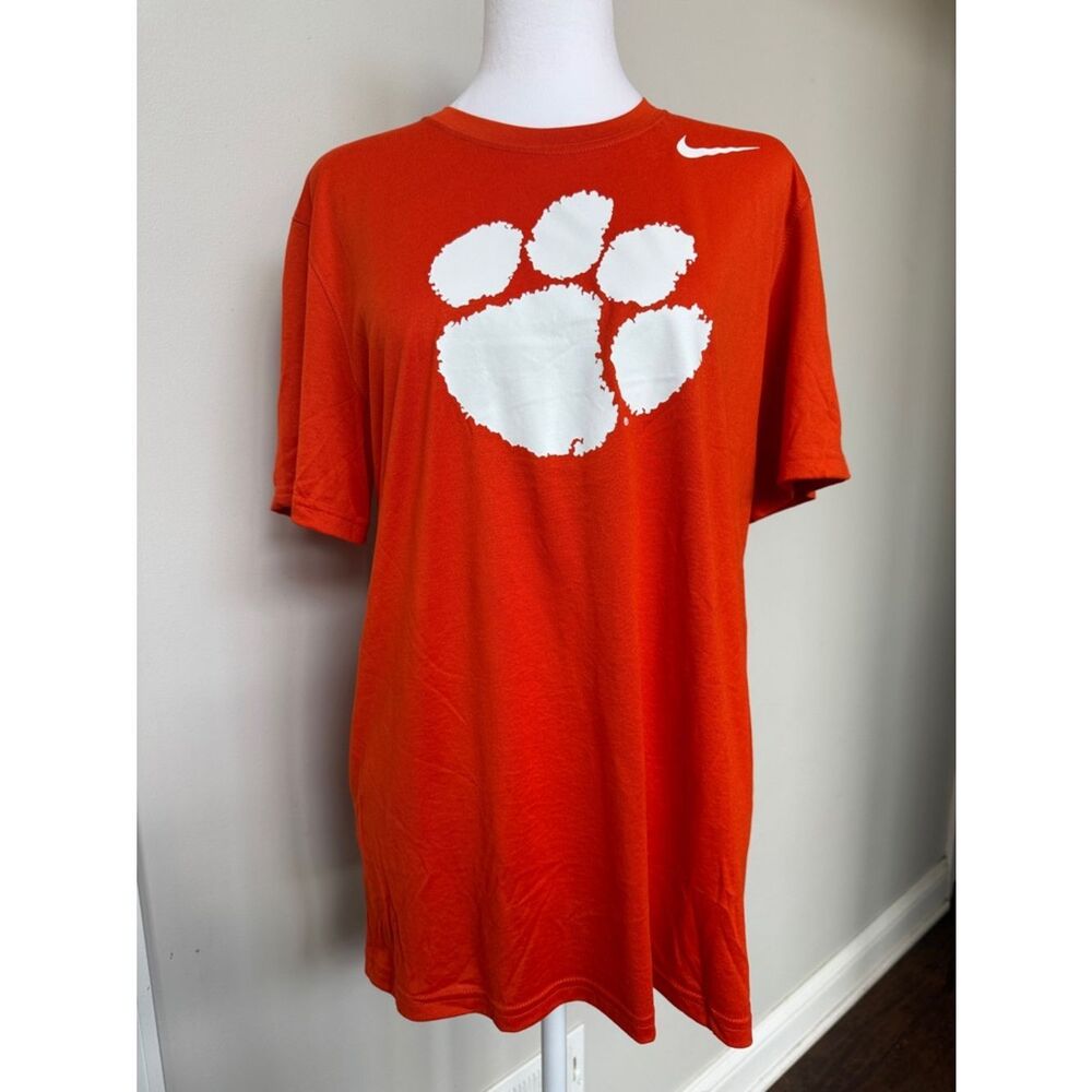 Clemson Tigers Nike Orange Tee with White Paw Graphic